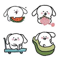 [LINE絵文字] White White puppy4の画像