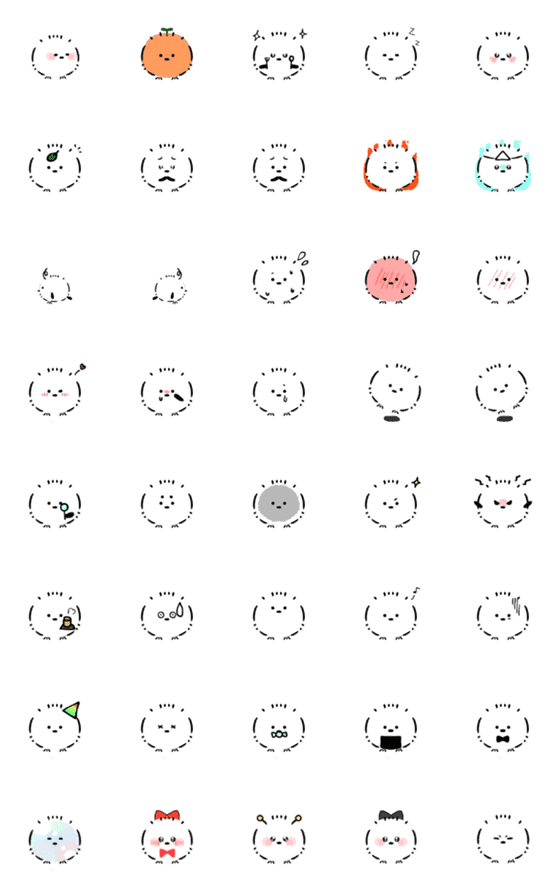 [LINE絵文字]Loose and fluffy Shimaenaga 2の画像一覧