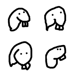 [LINE絵文字] Weird Weird cartoom with Two teethの画像