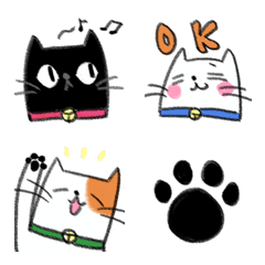 [LINE絵文字] ねこ3びき♡日常使いのかわいい絵文字♡の画像