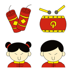 [LINE絵文字] Chinese style cute emojiの画像