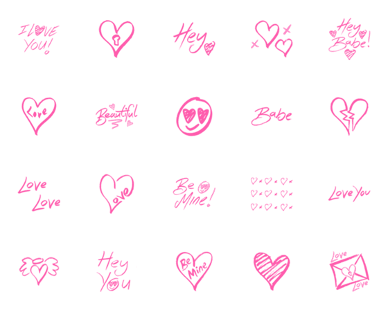 [LINE絵文字]Valentine Easy mood emotions V.1の画像一覧