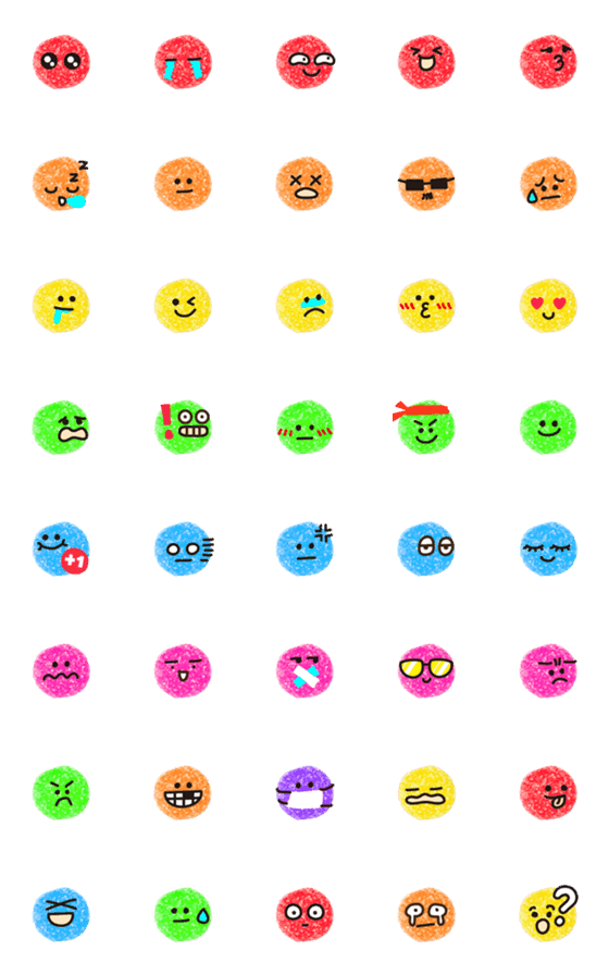 [LINE絵文字]colorful cute candy emojiの画像一覧