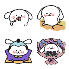 [LINE絵文字] White White puppy6の画像