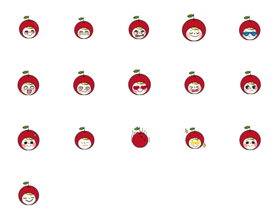 [LINE絵文字]Apple chanの画像一覧