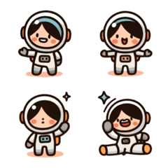 [LINE絵文字] Small Astronaut2の画像