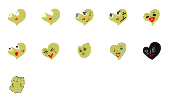 [LINE絵文字]GreenHeartの画像一覧