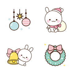 [LINE絵文字] うさぎとクリスマスの画像