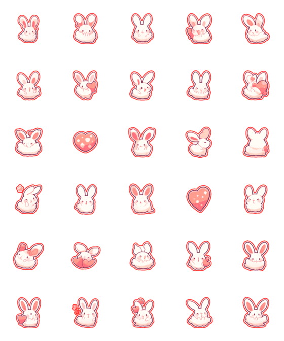 [LINE絵文字]bunny love meの画像一覧