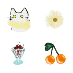 [LINE絵文字] Fluffy cat embroideryの画像