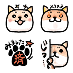 [LINE絵文字] 猫？色付けしてみたら、犬？になった絵文字の画像