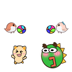 [LINE絵文字] YC'sboring ballshaped ＆ slimes 2.0 emojiの画像