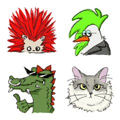 [LINE絵文字] PUNK ANIMALの画像