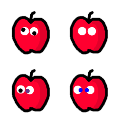 [LINE絵文字] Simple Apple cartoonの画像