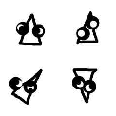 [LINE絵文字] Triangle with 2 eyesの画像