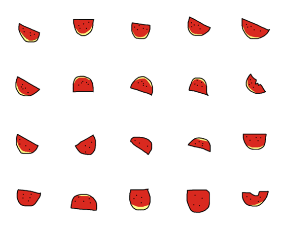 [LINE絵文字]A Piece Of Watermelonの画像一覧