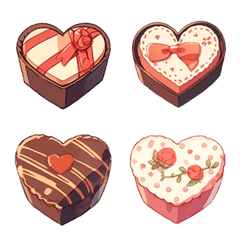 [LINE絵文字] Valentine's Day Heart-shaped Chocolateの画像