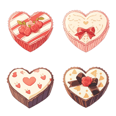 [LINE絵文字] Valentine's Day Heart-shaped Chocolate 2の画像