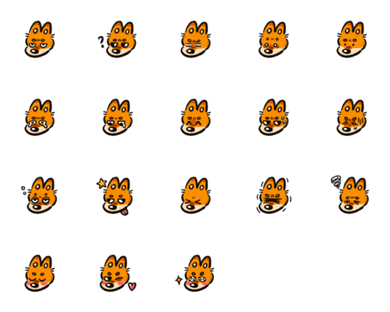 [LINE絵文字]Negative Foxの画像一覧