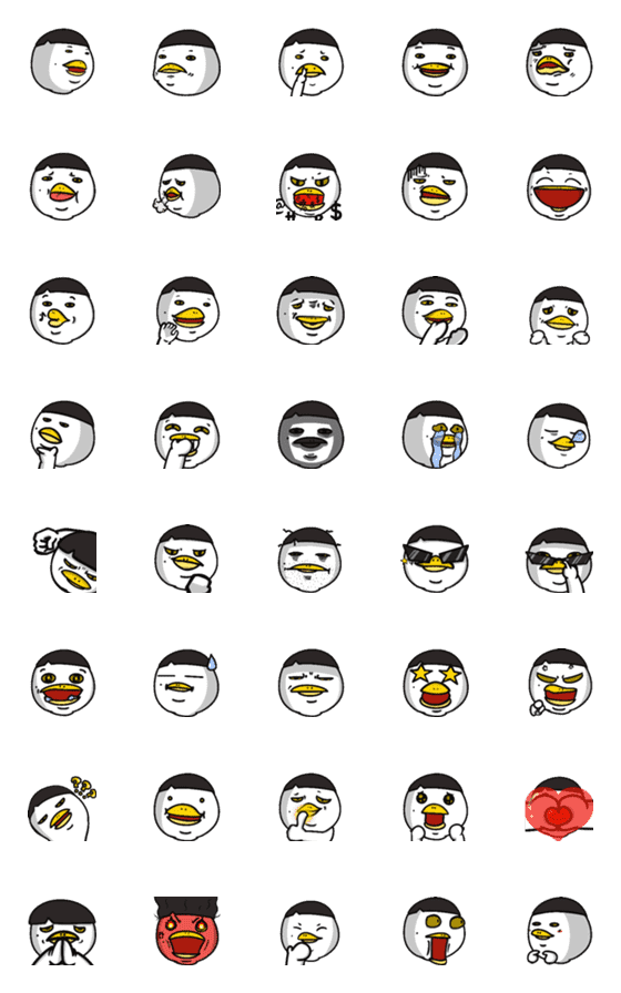 [LINE絵文字]Dugu Goose Emojiの画像一覧