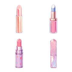 [LINE絵文字] lipstick and lip balmの画像