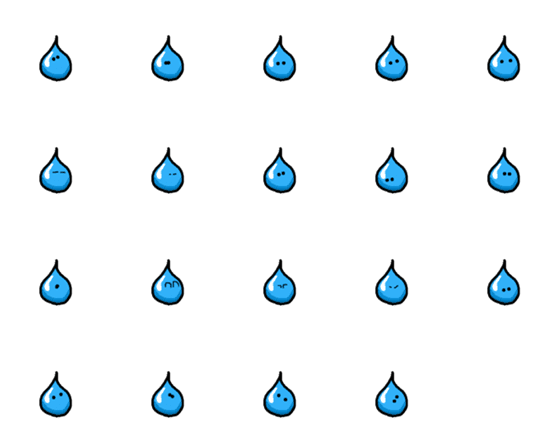 [LINE絵文字]Water drop cartoonの画像一覧