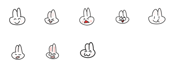 [LINE絵文字]cute bunny_202402132229の画像一覧