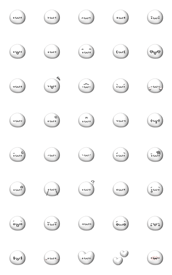 [LINE絵文字]白い丸いやつの画像一覧