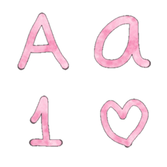 [LINE絵文字] PINK AEC-XYZ-0-9 +_+の画像