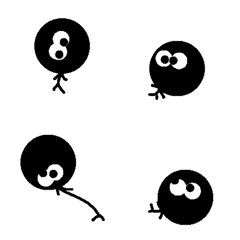 [LINE絵文字] Ugly Black Stickmanの画像