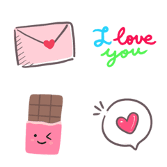 [LINE絵文字] Valentine's Day Romantic Cute emojiの画像