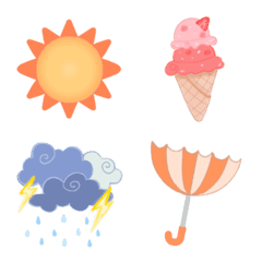 [LINE絵文字] Simple Easy Weather Emojiの画像