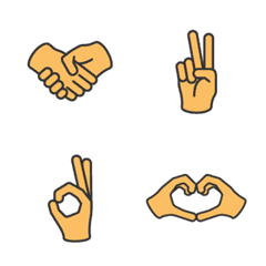 [LINE絵文字] Twopebaby hand emojiの画像