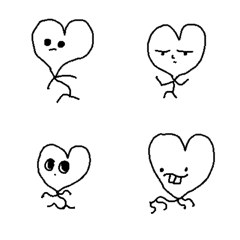 [LINE絵文字] Heart Head stickmanの画像