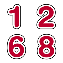 [LINE絵文字] Emoji numbers red-white 1の画像