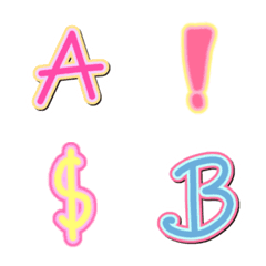 [LINE絵文字] cute alphabet, pastelの画像