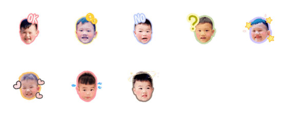 [LINE絵文字]Cute two-baby stickersの画像一覧