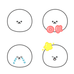 [LINE絵文字] Bichon Poof- classic facial expressionsの画像