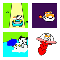 [LINE絵文字] ねこと動物たちの動く絵文字の画像