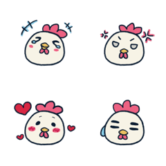 [LINE絵文字] little white chicken Emojiの画像