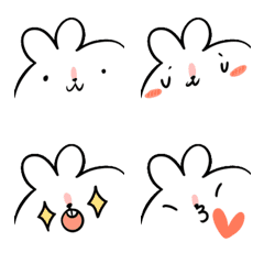 [LINE絵文字] My little white hamster faceの画像