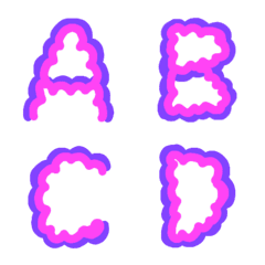 [LINE絵文字] Pink Doodle Fontの画像