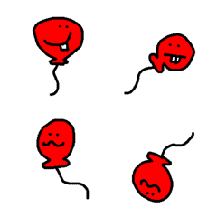 [LINE絵文字] Red Balloonの画像