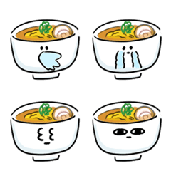 [LINE絵文字] シンプル 味噌ラーメン 日常会話の画像