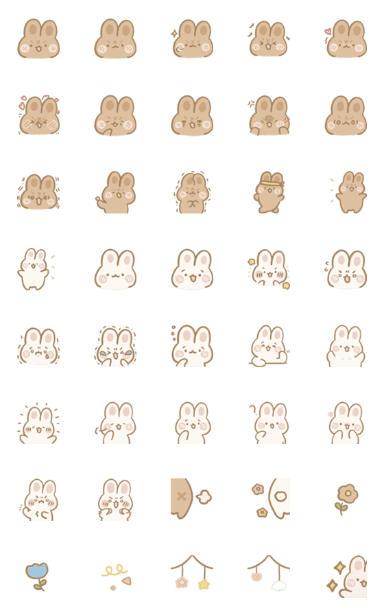 [LINE絵文字]rabbit monoの画像一覧