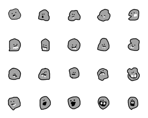 [LINE絵文字]Rock with white teethの画像一覧