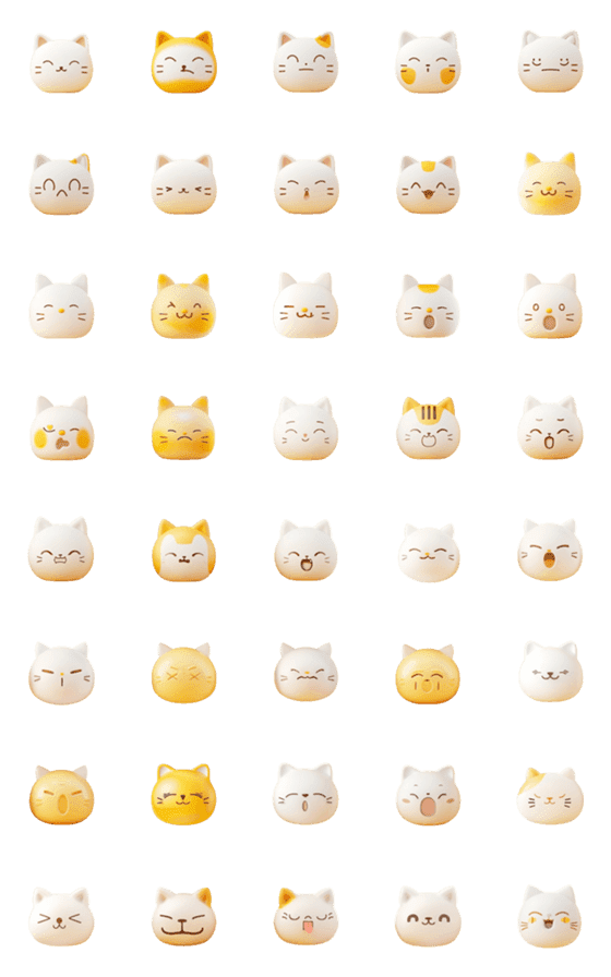 [LINE絵文字]Kawaii ！ Lucky Catの画像一覧