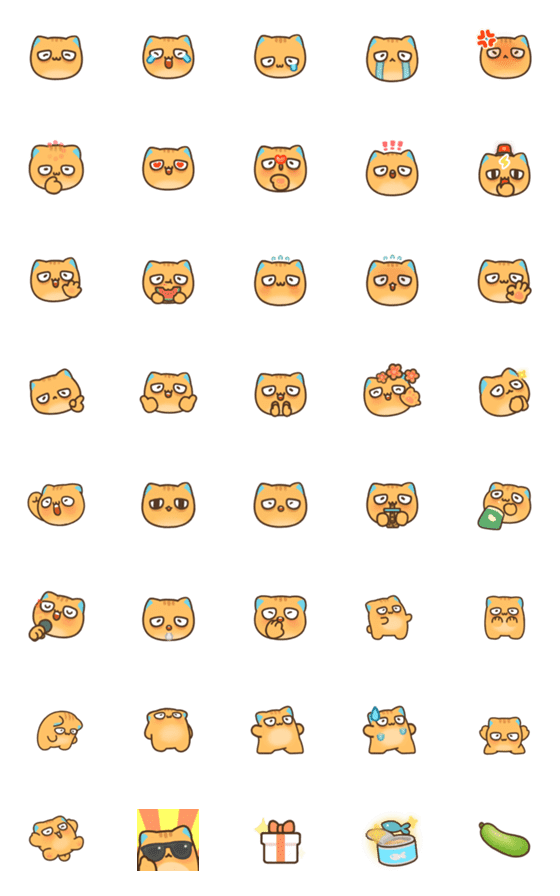 [LINE絵文字]Meow Cat Mimi emojiの画像一覧