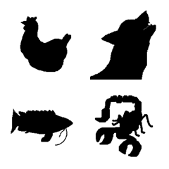 [LINE絵文字] Shadow animalsの画像