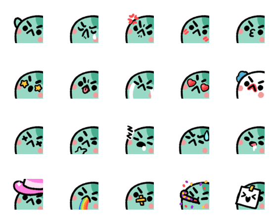 [LINE絵文字]angy frog emojiの画像一覧